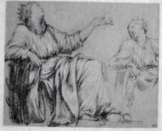 Deux études pour une Sainte Catherine